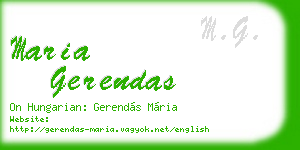 maria gerendas business card